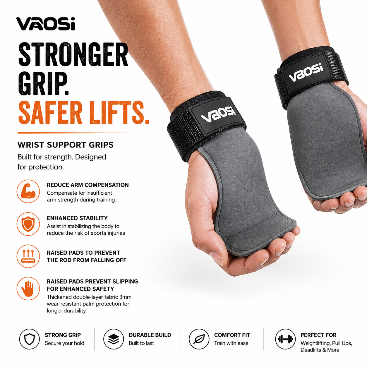 MOVENTRA Palm Grip Pads – Non-Slip Weightlifting Hand Grips for Pull-Ups, CrossFit & Gym Training
